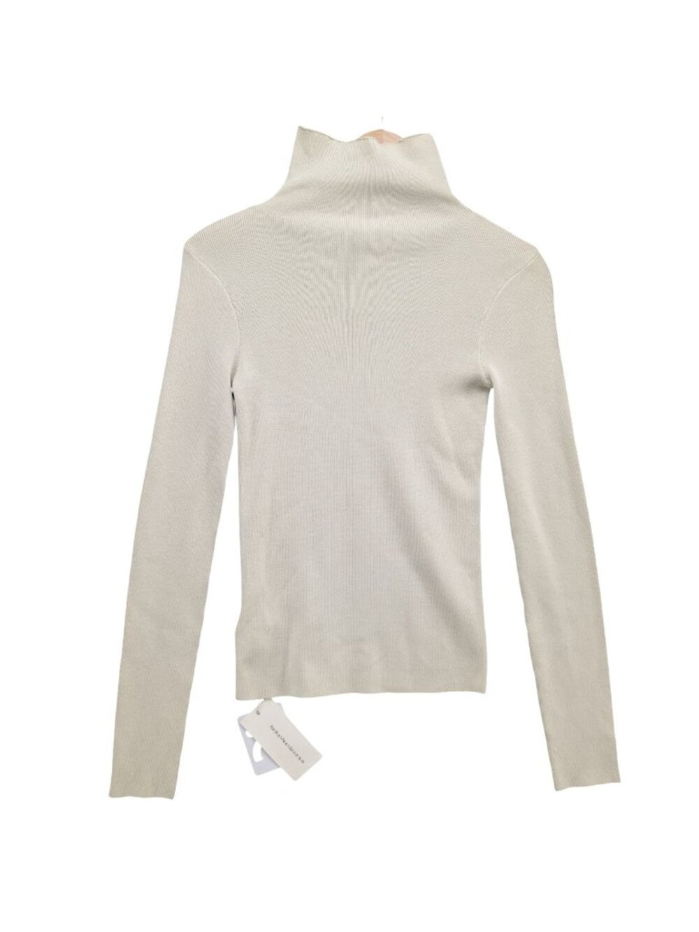 Commense Two Tone Top Womens Green Cream Double Sided Long Sleeve Knit Size M